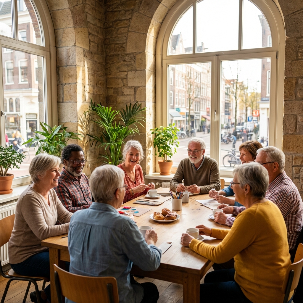 Senior community gathering