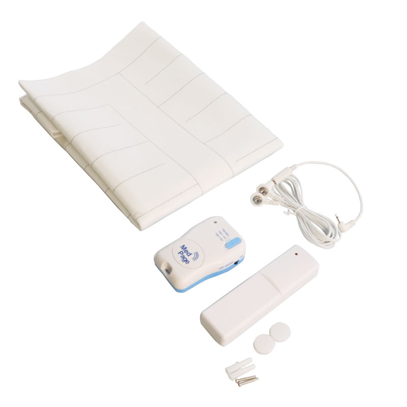 Medpage EnuSens MPPL incontinence alarm system with fabric sensor, transmitter and wireless pager