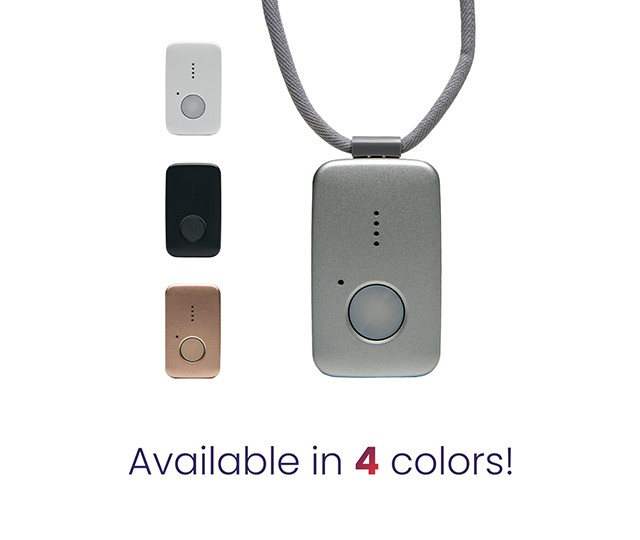 Medical Guardian MGMini mobile medical alert device, available in four colors